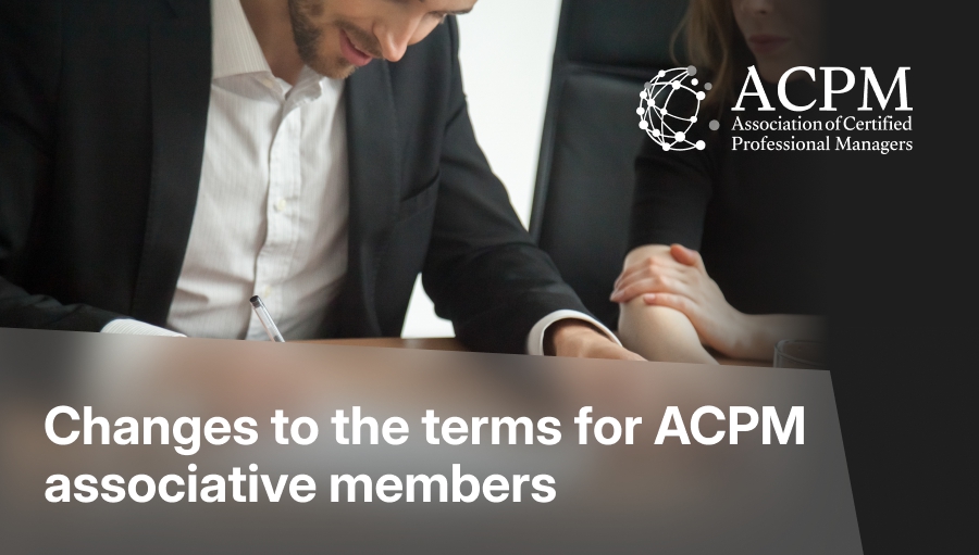 Changes to the Terms for ACPM Associative Members